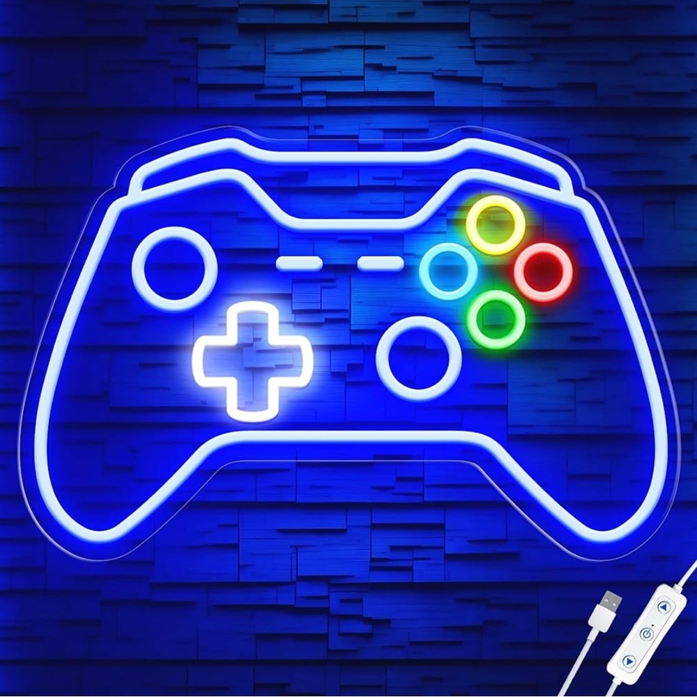 Brand New Neon Gaming Controller Wall Light - 15”x 10.5”